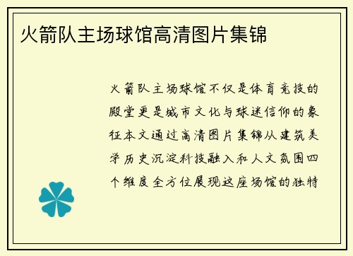 火箭队主场球馆高清图片集锦